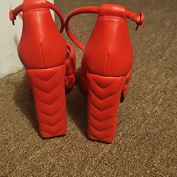 ALDO Women's Red High Heel Sandals - Picture 2 of 3